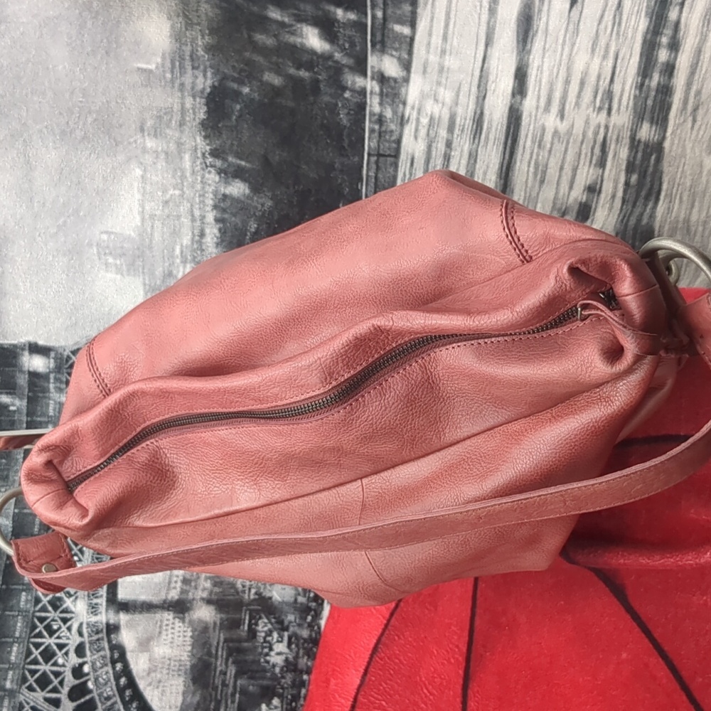 Free People Rare Find Raspberry Hobo - Picture 8 of 14